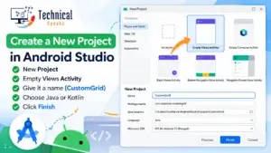 Create a new project in android studio