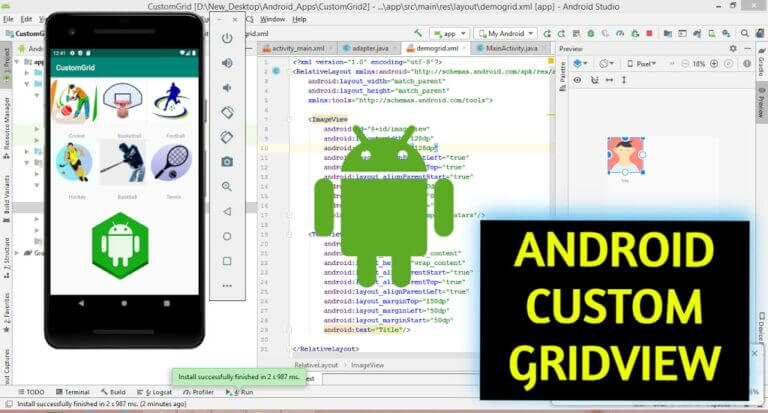 Custom GridView with Images and Text in Android