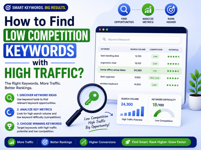 How to find low competition keywords with high traffic?