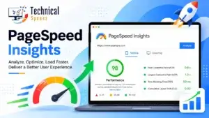 Core Web Vitals report in PageSpeed Insights showing LCP, INP and CLS